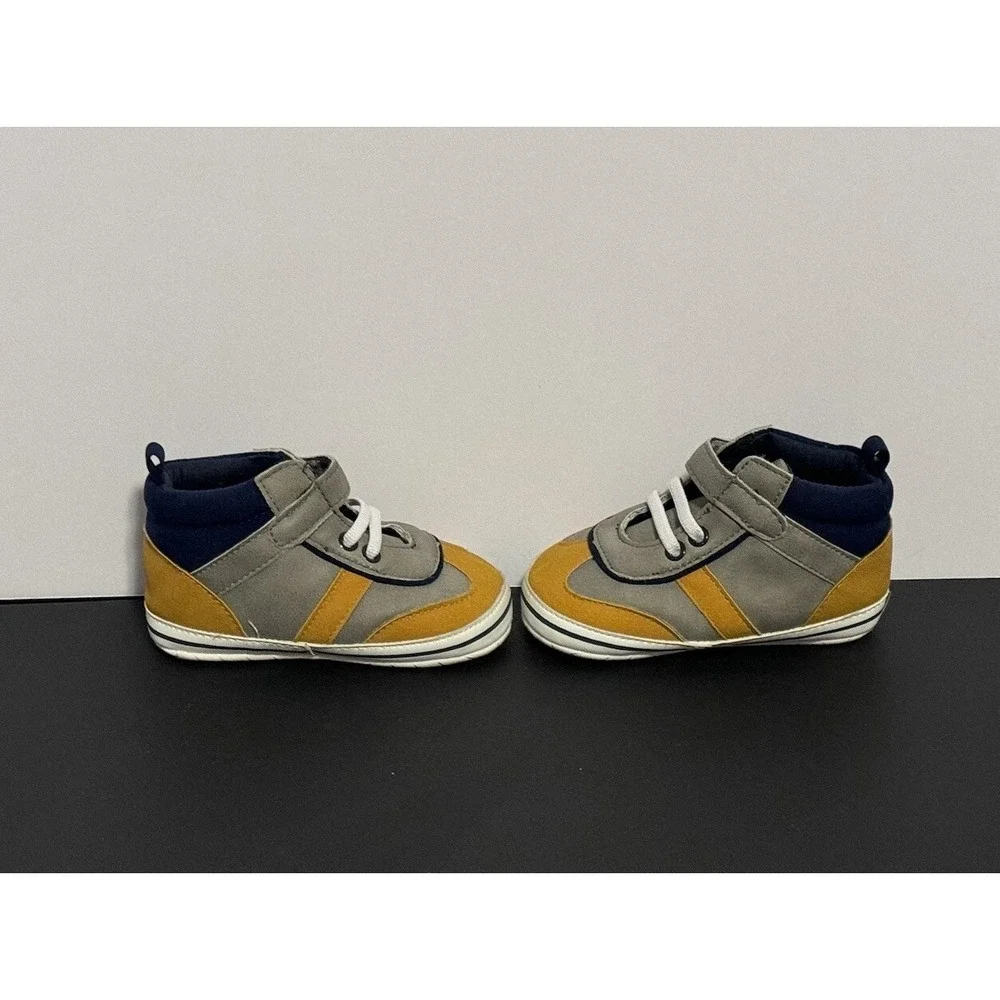 Carter's Baby Boy's Soft Bottom‎ Sneaker: Yellow Blue Gray 9-12m